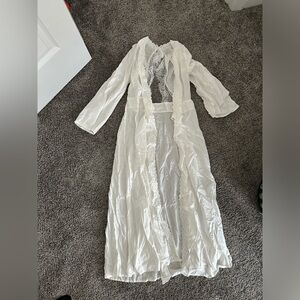 SHEIN lace tie back robe